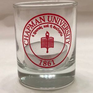 Chapman University glass votive candle holder